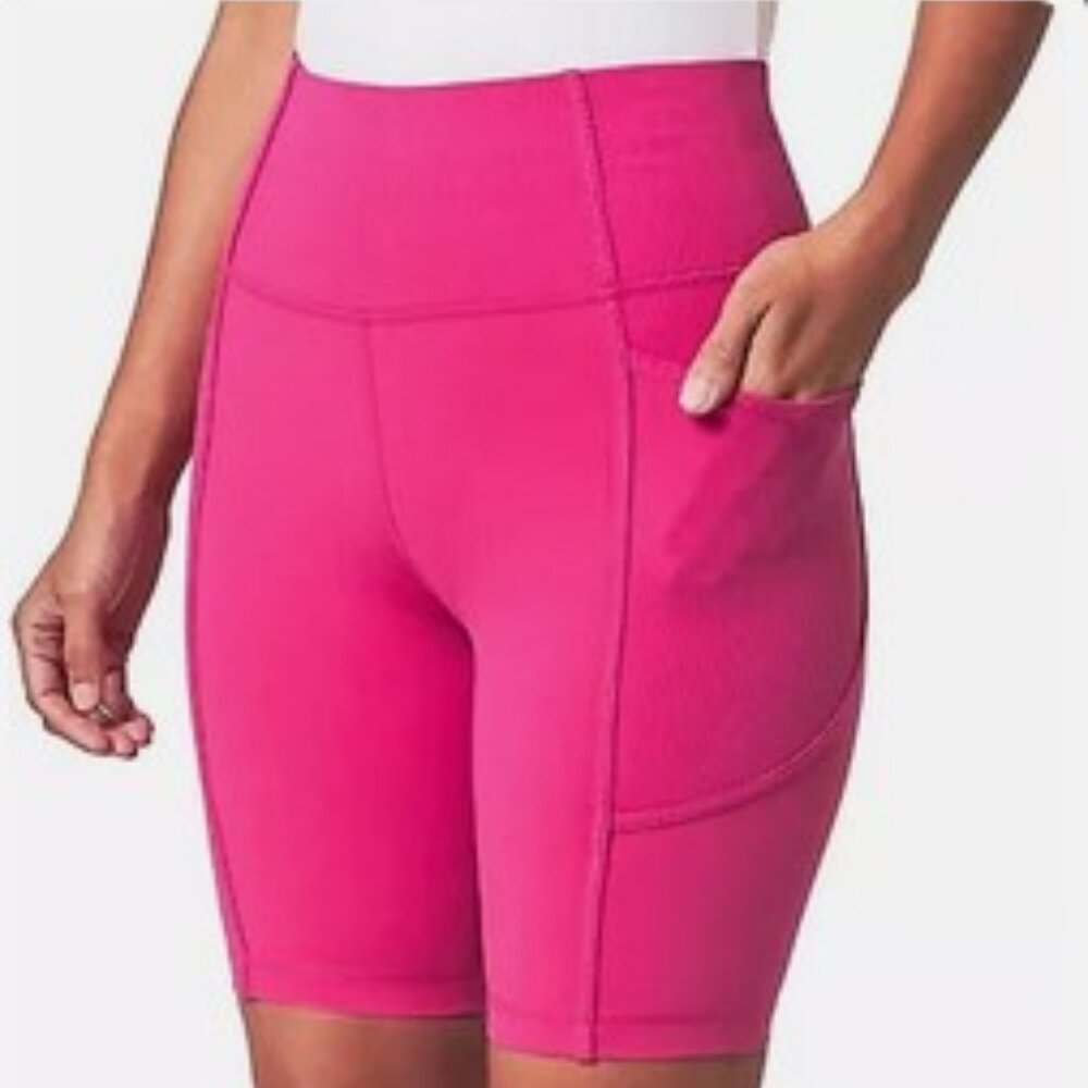 Mondetta Womens High Waist Ribbed Bike Shorts NWT